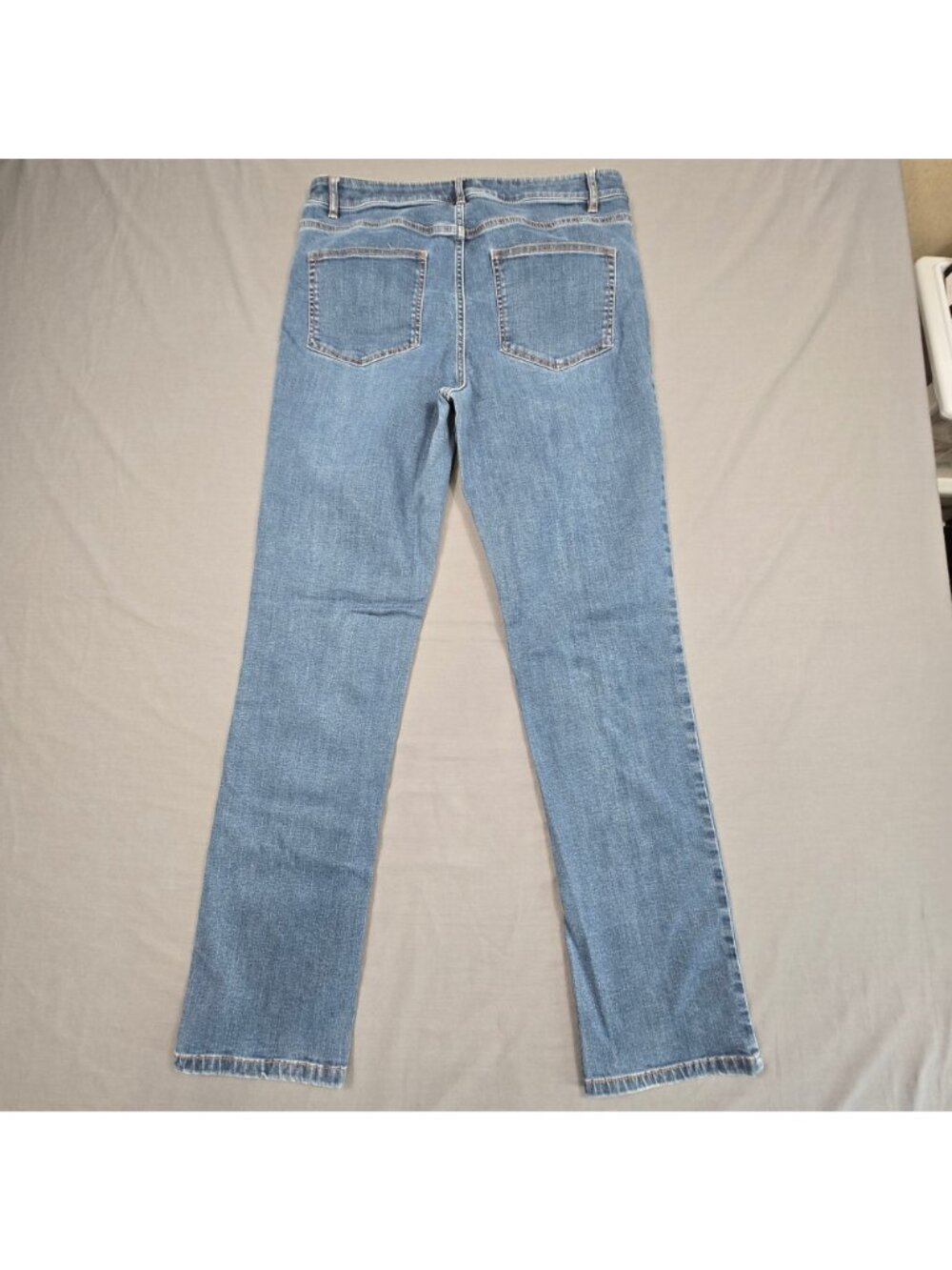 J Jill Womens Size 8 Straight Leg Denim Jeans Smooth Fit Blue Stretch - Picture 5 of 6
